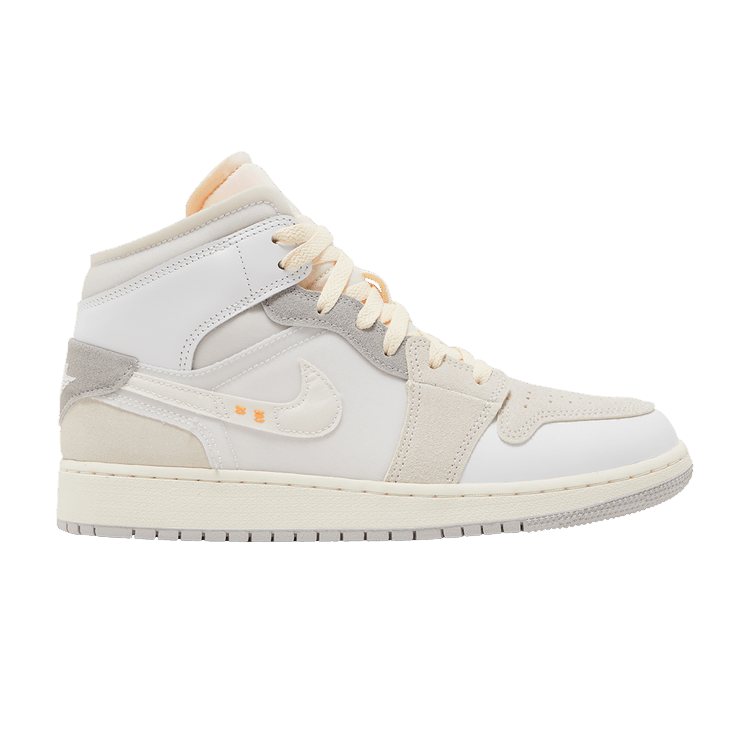 Jordan 1 Mid SE Craft Inside Out White Grey (GS) DQ3726-100