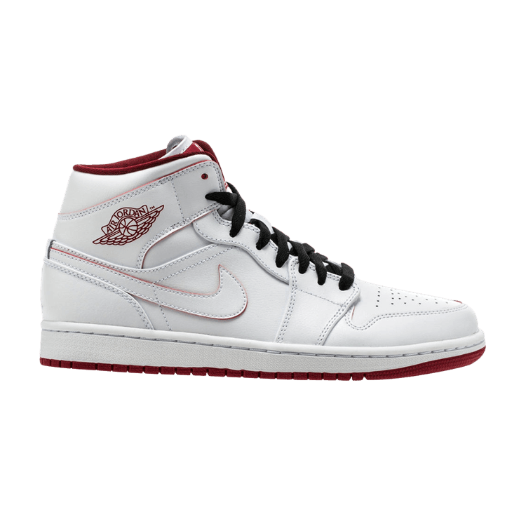 Jordan 1 Retro Mid White Gym Red Black 554724-103