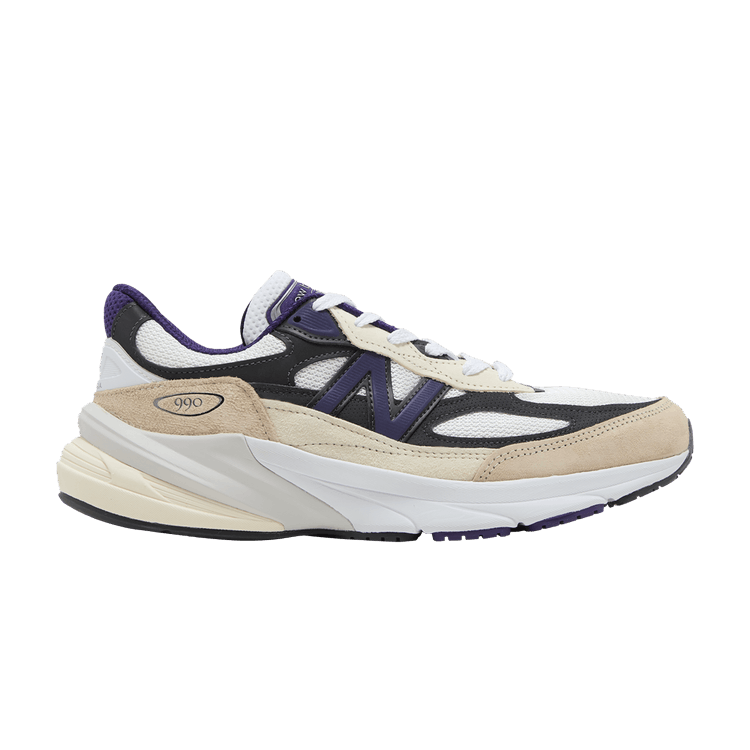 New Balance 990v6 MiUSA Teddy Santis White Black Plum