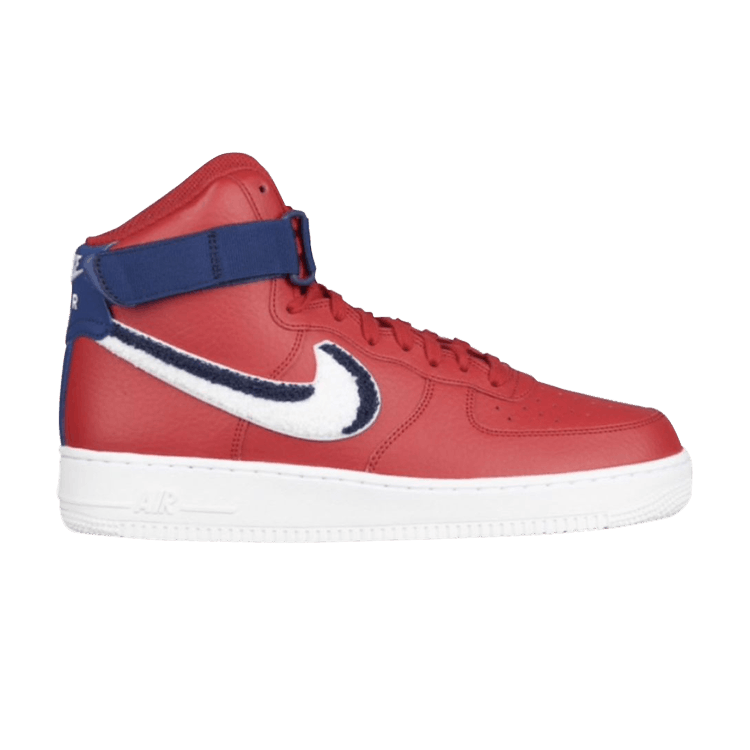 Nike Air Force 1 High 3D Chenille Swoosh Red White Blue 806403-603