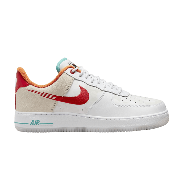 Nike Air Force 1 Low '07 PRM Just Do It White Red Teal FD4205-161