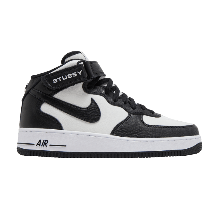 Nike Air Force 1 Mid Stussy Light Bone Black DJ7840-002