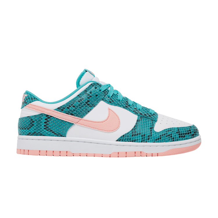 Nike Dunk Low Snakeskin Washed Teal Bleached Coral DR8577-300