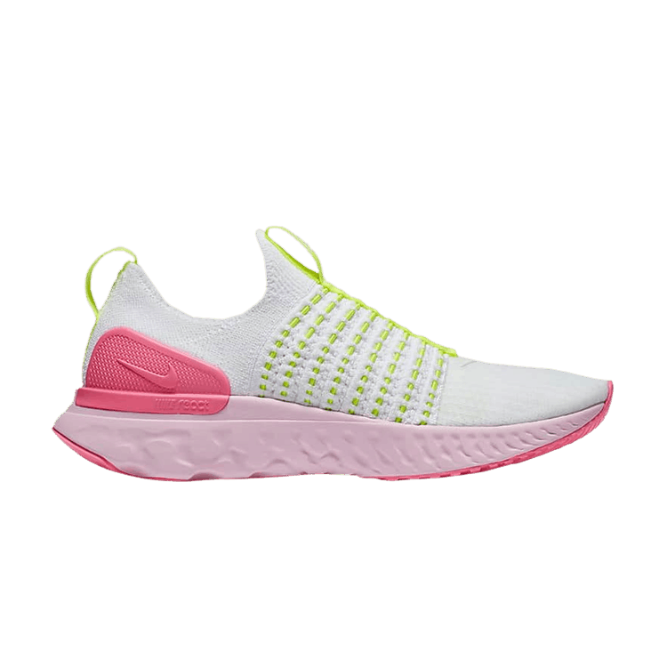 Nike React Phantom Run Flyknit 2 White Volt Pink Glow (W)