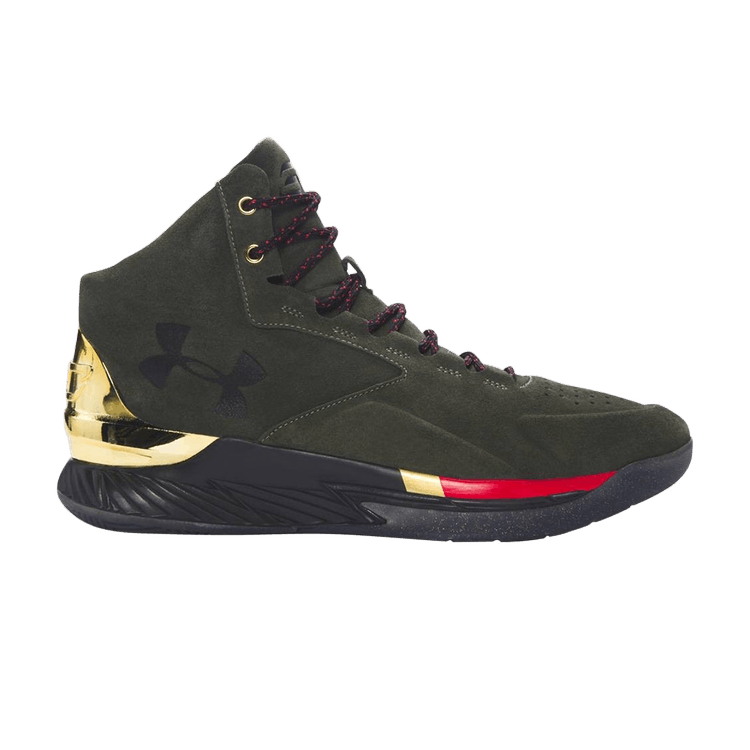 Under Armour Curry 1 Lux Mid Suede Downtown Green 1296617-330